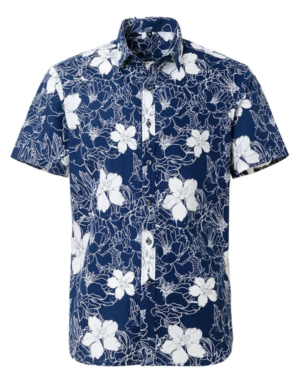 Blue Hibiscus Hawaiian Shirt
